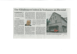 Eine Kleinbrauerei mitten in Neuhausen am Rheintal
