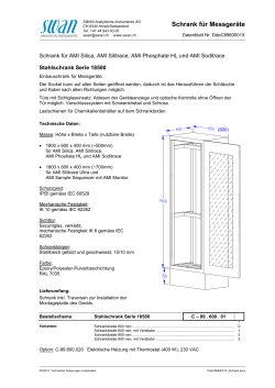 Datenblatt Schrank Serie 18500 - SWAN Analytical Instruments AG