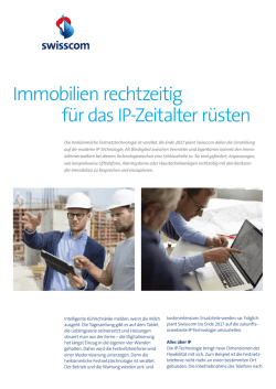 Immobilien rechtzeitig f&uuml;r das IP-Zeitalter r&uuml;sten