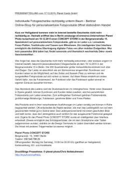 Individuelle Fotogeschenke rechtzeitig unterm Baum