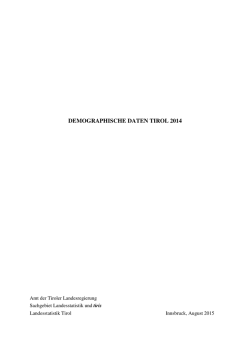 demographische daten tirol 2014