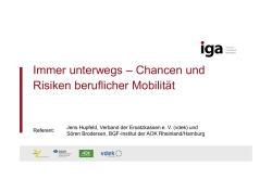 Immer unterwegs &ndash; Chancen und Risiken beruflicher Mobilit&auml;t