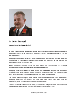 In tiefer Trauer!