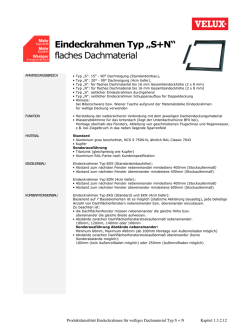 Eindeckrahmen Typ &bdquo;S+N&ldquo; flaches Dachmaterial
