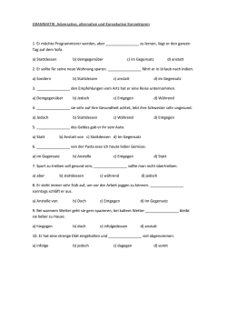 GRAMMATIK: Adversative, alternative und Konsekutive