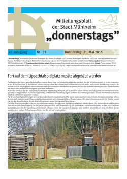 Mitteilungsblatt der Stadt Mühlheim Fort auf dem