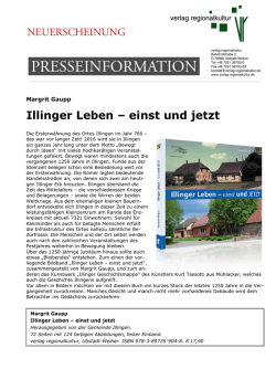 Illinger Leben &ndash; einst und jetzt