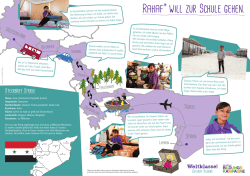 Grundschule: Poster "Rahaf will zur Schule
