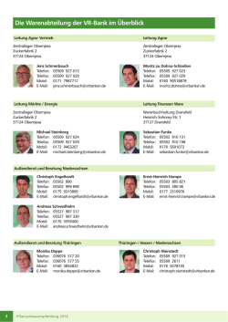 Ansprechpartner Ware 2016 - VR