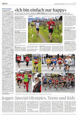 Ich bin einfach nur happy - Special Olympics Liechtenstein