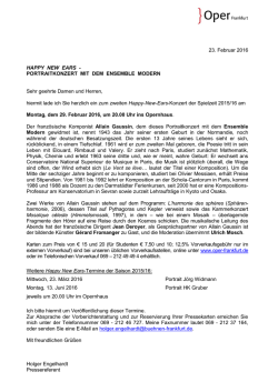 HAPPY NEW EARS - Oper Frankfurt