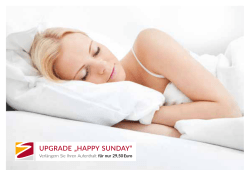 upgrade „happy sunday“ - ESPERANTO Hotel & Kongresszentrum