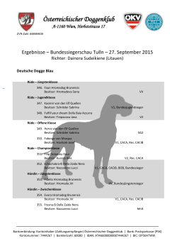 Bundessiegerschau - Österreichischer Doggenklub