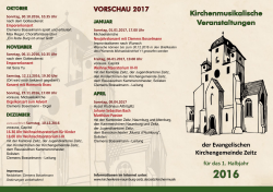 Veranstaltungen 2016/1 - Kirchenkreis Naumburg
