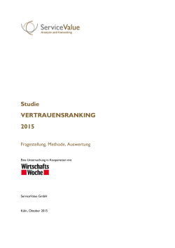 Studie VERTRAUENSRANKING 2015