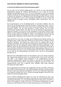 Internationales Highlight f&uuml;r S&uuml;dtirols Sporthaflinger
