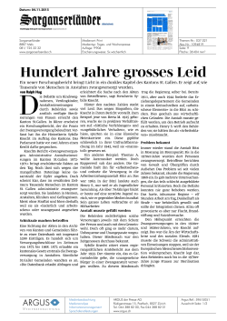 Hundert Jahre grosses Leid