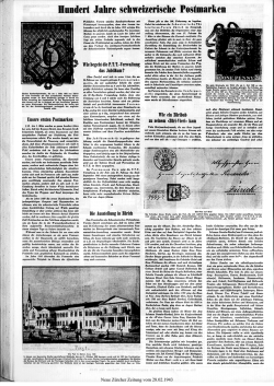 Hundert Jahre schweizerische Postmarken