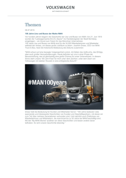 06.07.2015 100 Jahre Lkw und Busse der Marke MAN Vor hundert