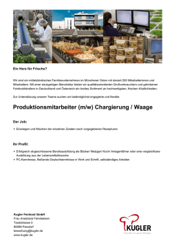 Stellenausschreibung - Kugler