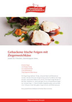 Gebackene frische Feigen mit Ziegenweichkäse