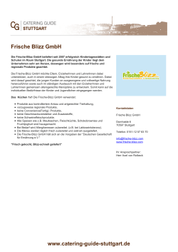 Frische Blizz GmbH - Catering Guide Stuttgart