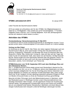 VFSMA Jahresbericht 2015 (pdf 240KB)