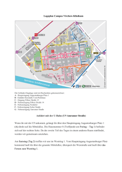 Lageplan Campus Virchow-Klinikum Anfahrt mit der U
