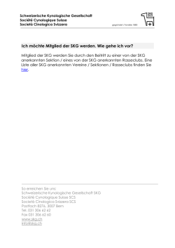 Ich m&ouml;chte Mitglied der SKG werden. Wie gehe ich vor
