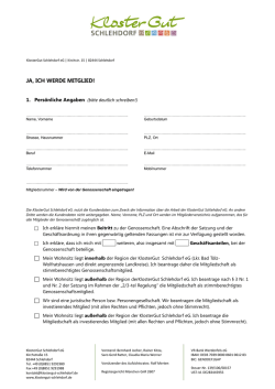 JA, ICH WERDE MITGLIED!