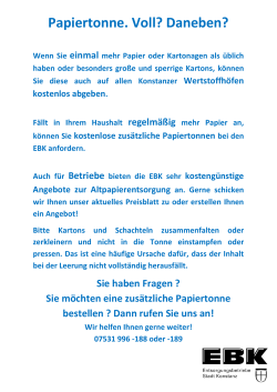 EBK Papiertonne.Voll?Daneben?
