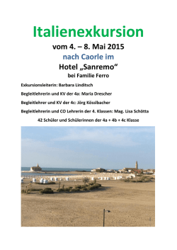 Dokumentation Exkursion Italien 2015