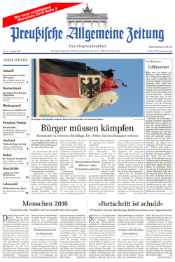 Folge 53 vom 01.01.2016 - Archiv Preussische Allgemeine Zeitung