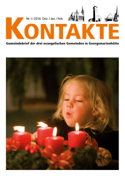 Kontakte Ausgabe 1/2016 - Evangelisch in Georgsmarienhütte