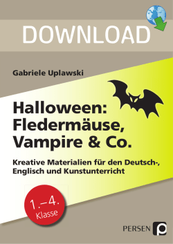 Halloween: Flederm&auml;use, Vampire & Co.