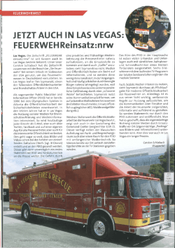 Il Las Vegas. Die Zeitschrift „FEUERWEHR