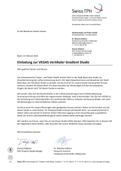 Einladung zur VEGAS Vertikaler Gradient Studie