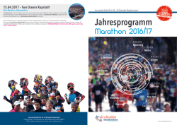 Jahresprogramm Marathon 2016/17