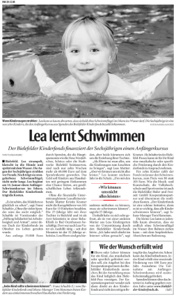 Lea lernt Schwimmen - Bielefelder Kinderfonds