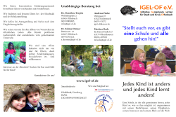 Jedes Kind ist anders und jedes Kind lernt anders! - IGEL