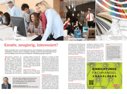 Kreativ, neugierig, interessiert? - Einrichtungsfachhandel Vorarlberg