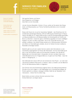 SERVICE FÜR FAMILIEN