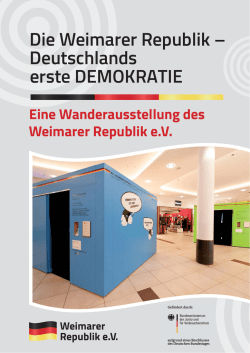Die Weimarer Republik – Deutschlands erste DEMOKRATIE