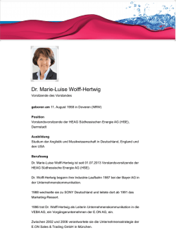 Dr. Marie-Luise Wolff-Hertwig