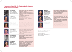 Hebammenliste für die Wochenbettbetreuung - St. Vinzenz