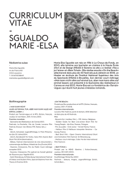 curriculum vitae - sgualdo marie -elsa