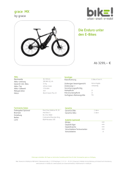 grace MX Die Enduro unter den E-Bikes - bike! showroom e