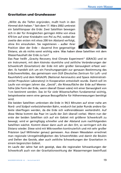 Gravitation und Grundwasser: Wie Wasser das Gravitationsfeld der