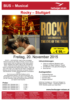 Rocky – Stuttgart BUS – Musical Freitag, 20. November 2015