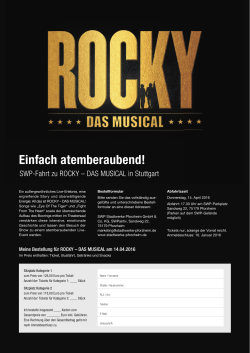 Bestellung für ROCKY – DAS MUSICAL
